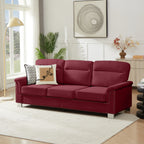 Modern Compressed Snowfleece Fabric 3-Seater Sofa