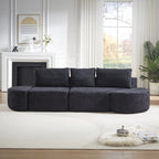 106.3-Inch V-Shaped Modular Sofa Set in Chenille Fabric