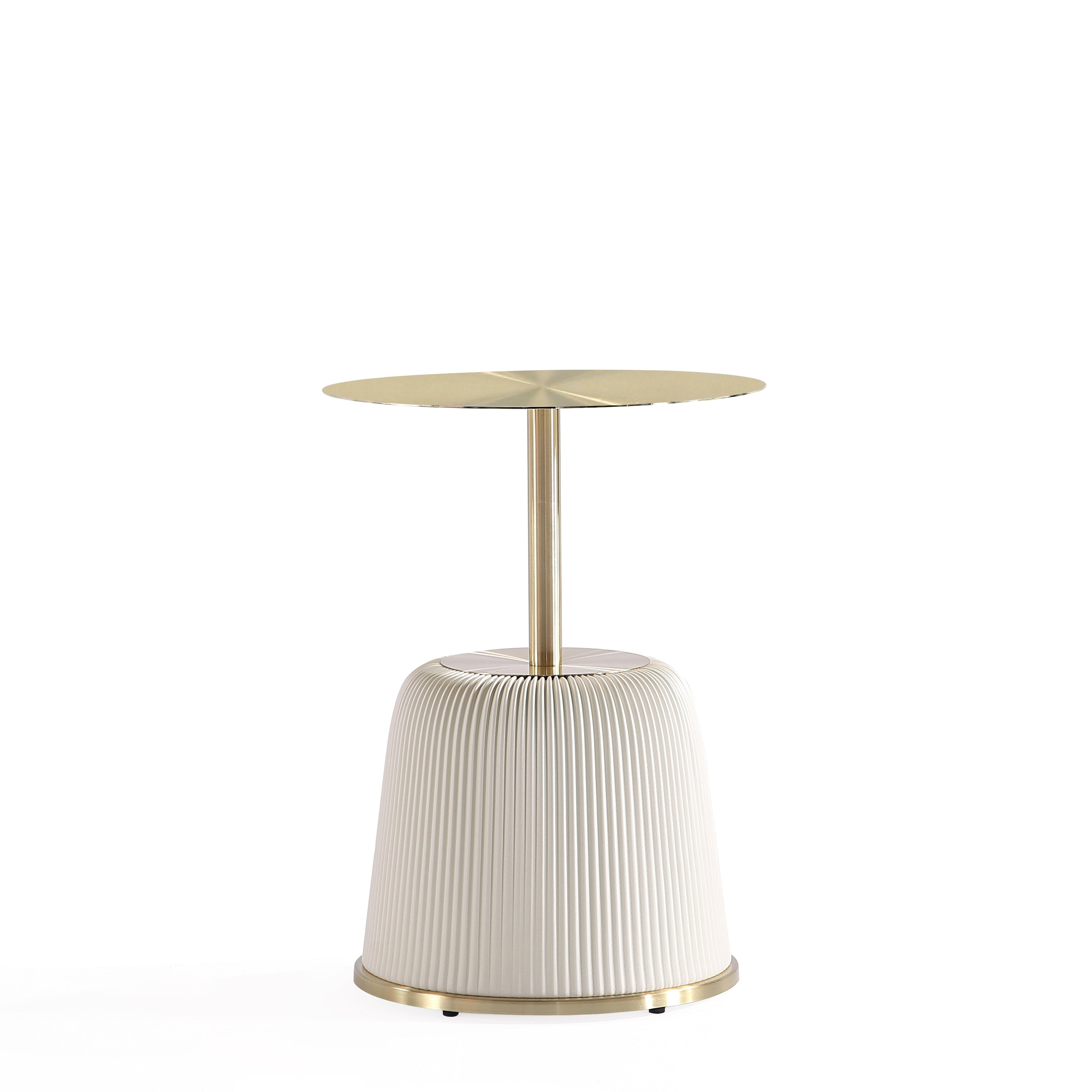 Anderson Metal Top Upholstered End Table