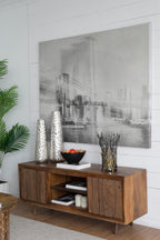 55x16x22.5" TV Cabinet With Recycle Wood