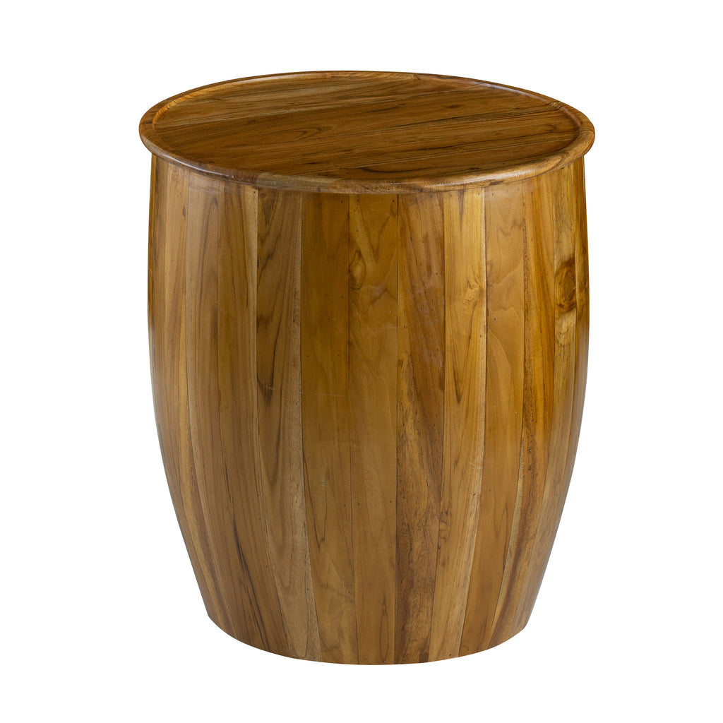 22x22x25" Drum Side Table With Tray Style Top