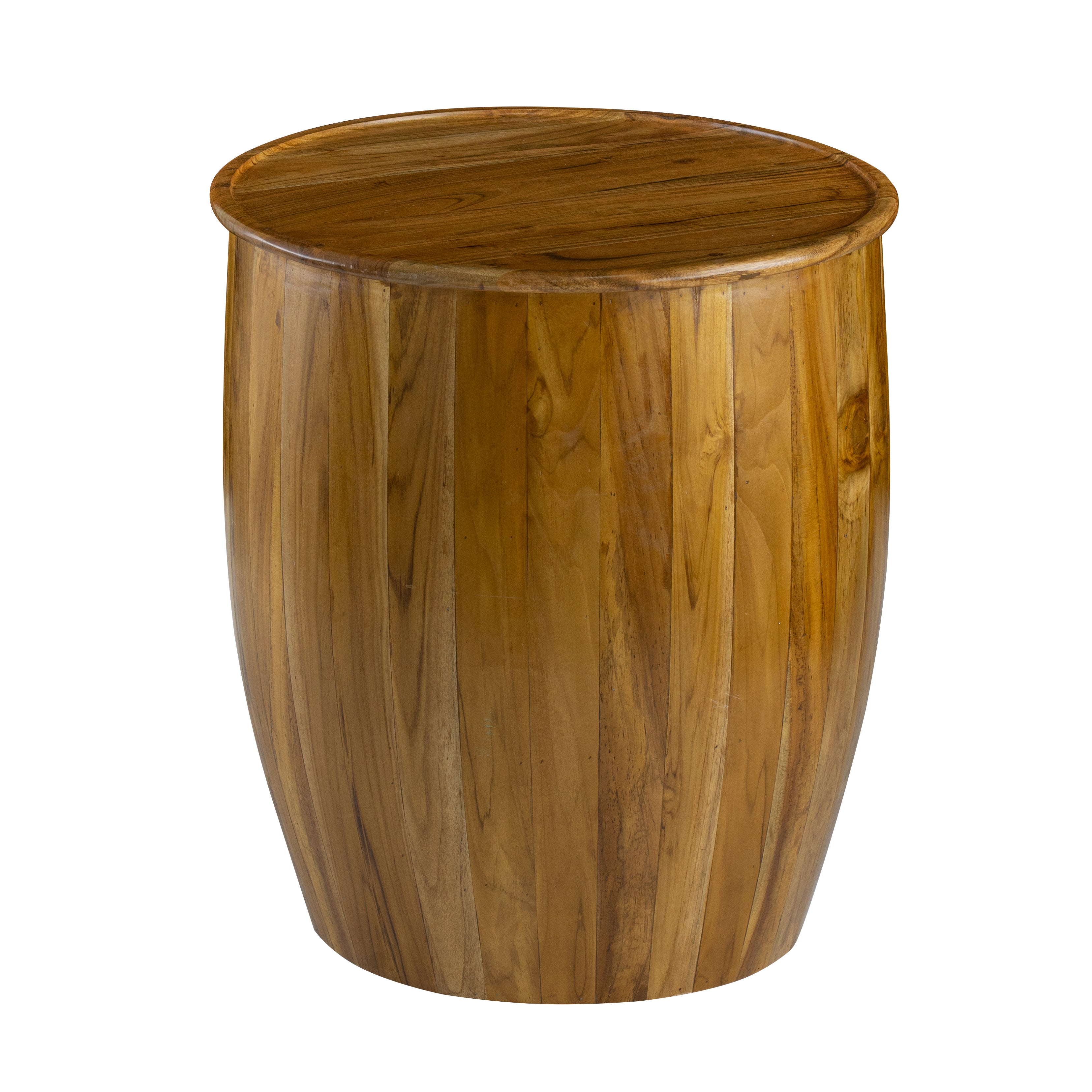 22x22x25" Drum Side Table With Tray Style Top