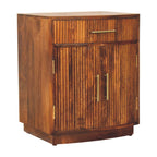 Solid Wood Milan Fluted Bedside Cabinet