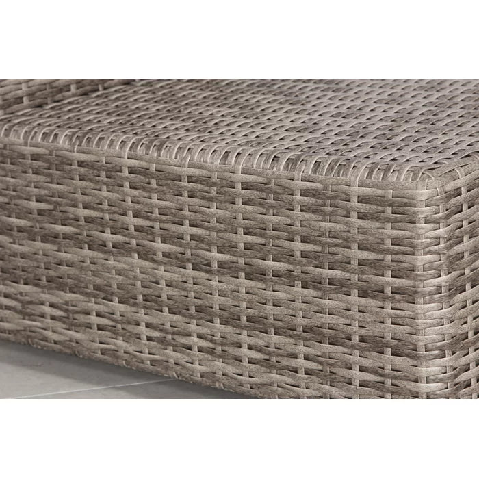 Stylish Rattan Wicker 3-Person Seating Group with Plush Cushions