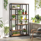 78.7" Extra Tall 7-Tier Industrial Vintage Rustic Bookcase