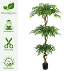 6FT Artificial Ficus Tree with Pot