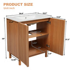 29.9-Inch Traditional Bathroom Vanity with Ceramic Sink