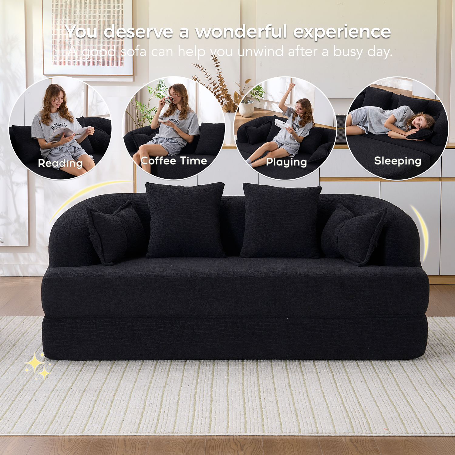 2-in-1 Foldable Sofa Bed