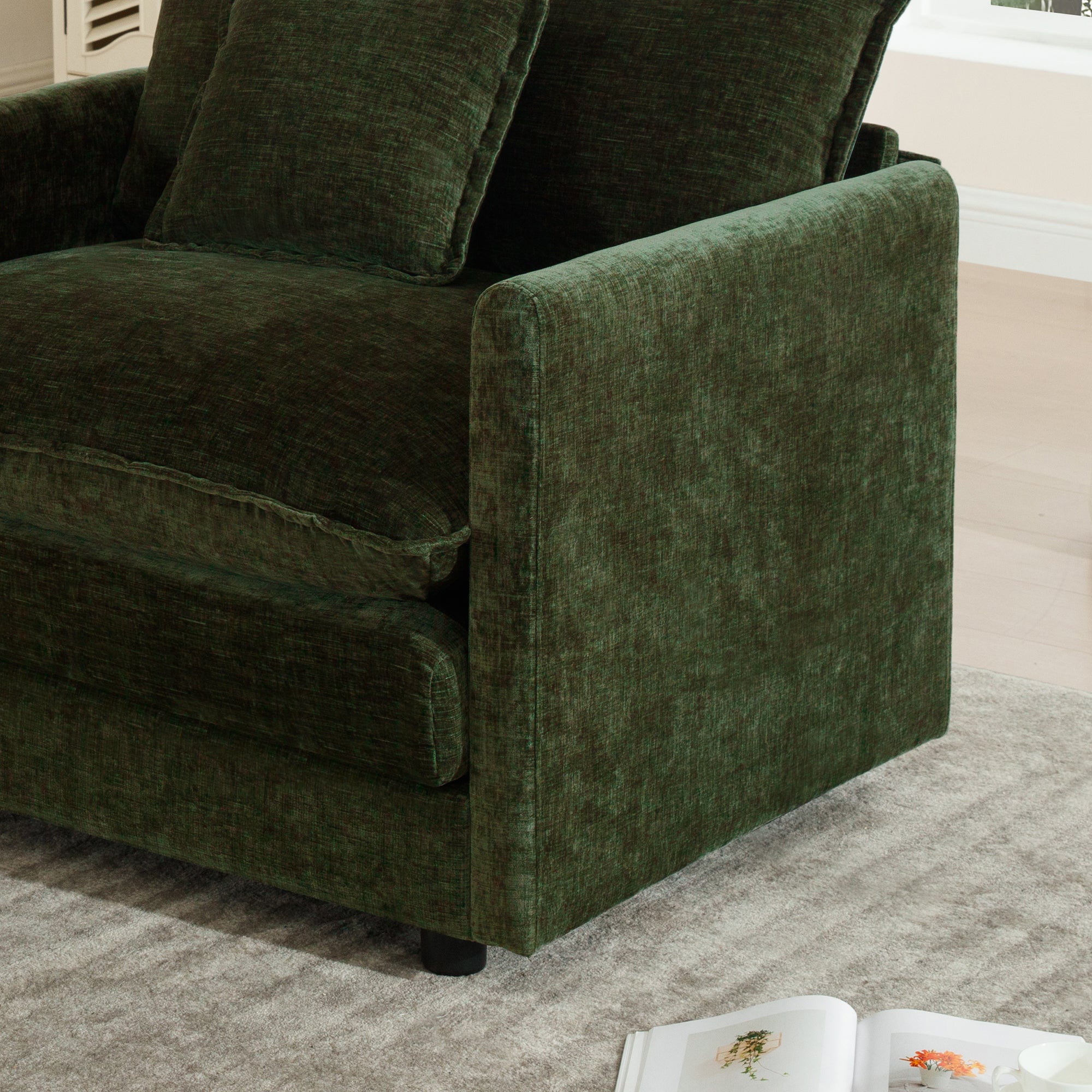 Mid-Century Modern Couch 3-Seater Sofa