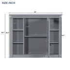 36" Bathroom Vanity with Top Sink, Mirror Cabinet