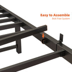 Twin Size Bed Frame with Storage Headboard