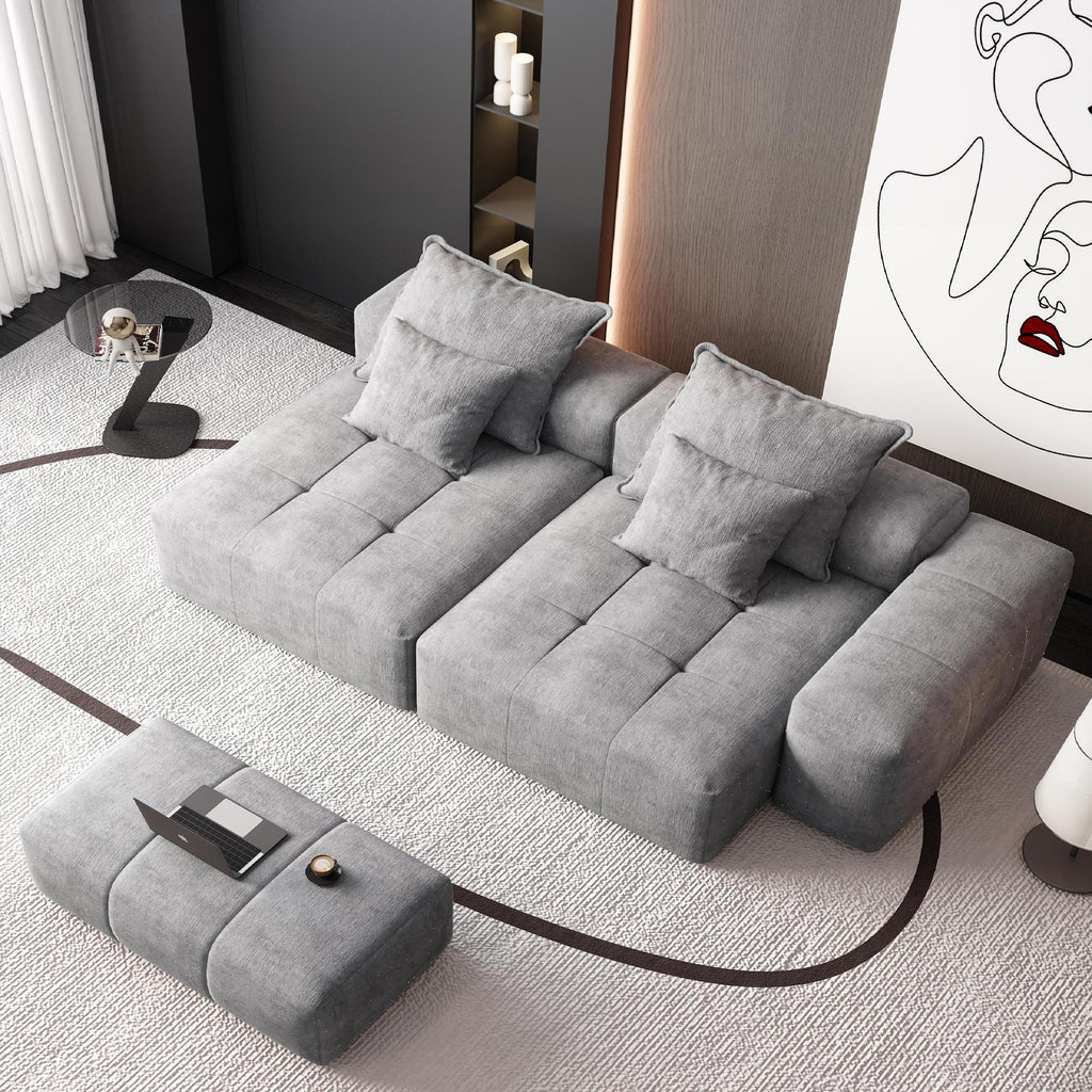 Modern Oversized Modular Sectional Sofa With Chaise Lounge