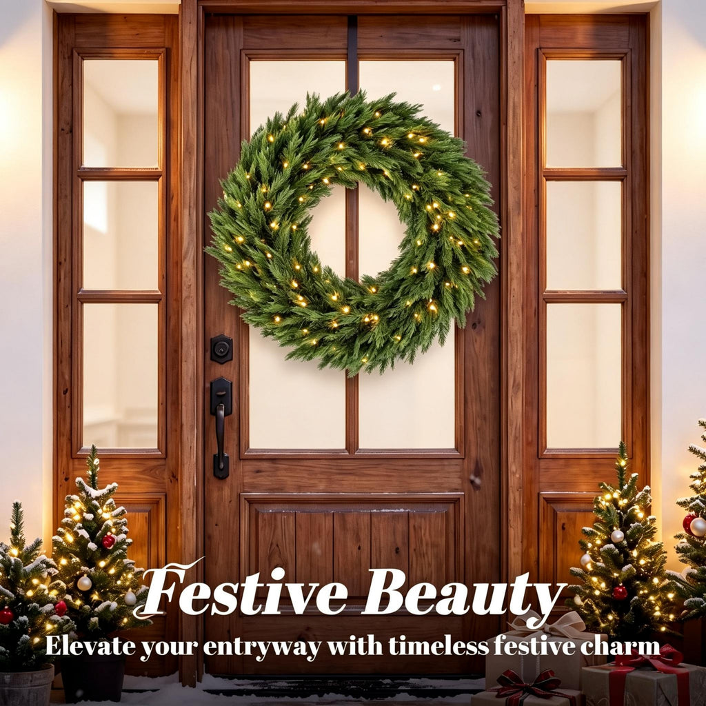 36 in Pre-Lit Norwegian Spruce Christmas Wreath