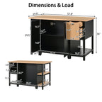 58" Freestanding Kitchen Island