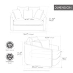 56.3'' Wide Upholstered Round Accent Cuddle Chaise