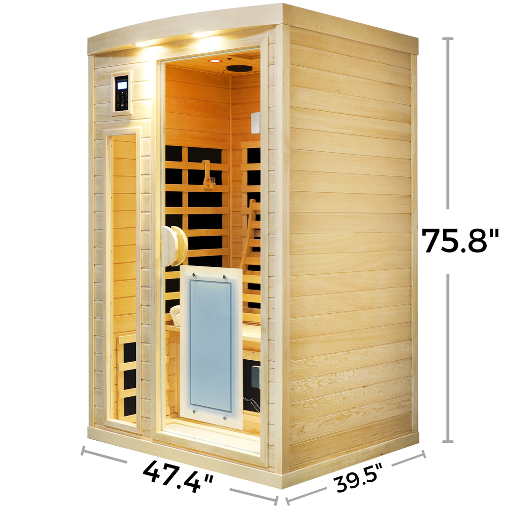 Two-Person Hemlock Far-Infrared Heating Sauna