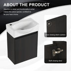 16" Bathroom Vanity Sink Combo for Small Space