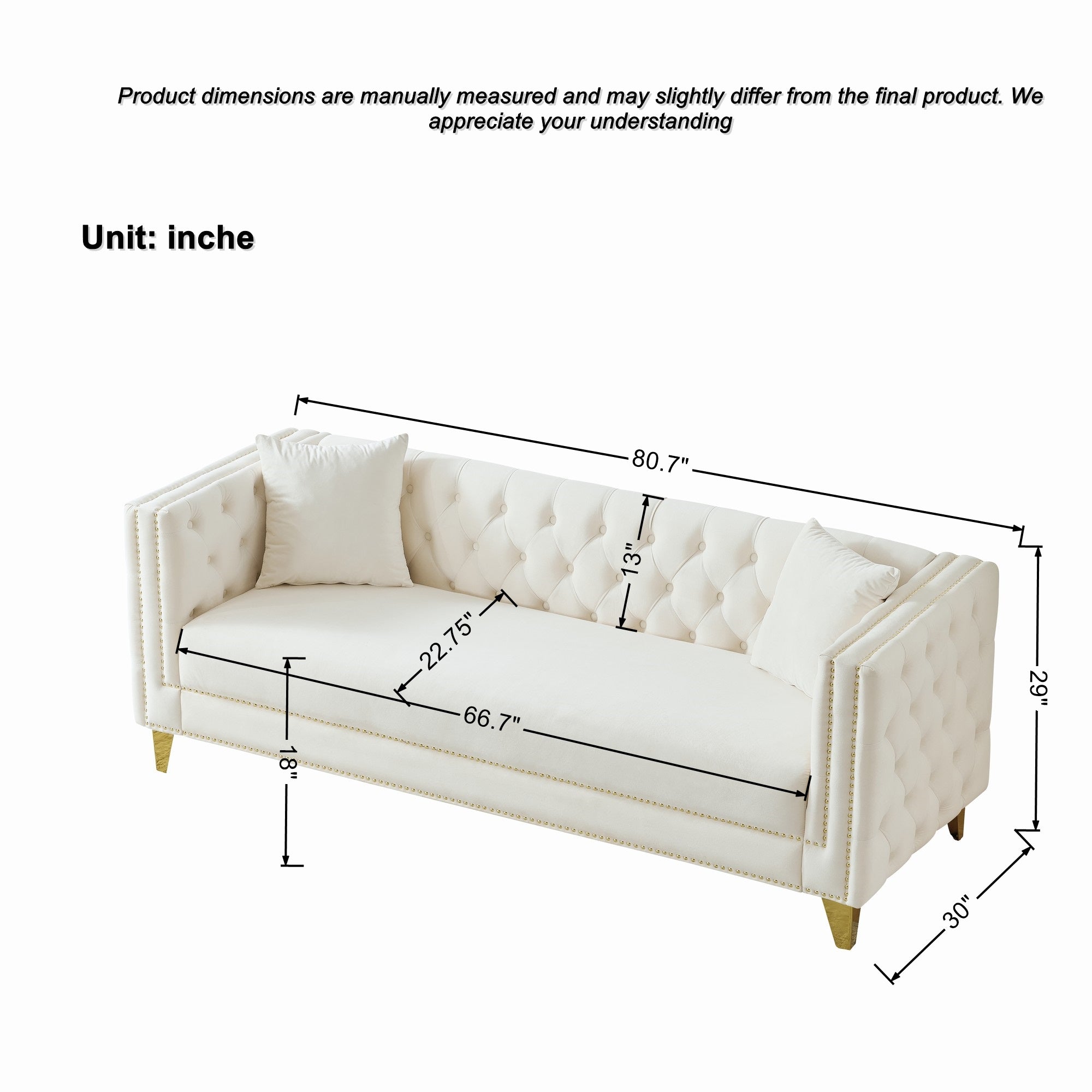 Chesterfield Velvet Sofa - 3 Seater