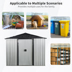 8ft x 4ft Outdoor Metal Storage Shed with Window