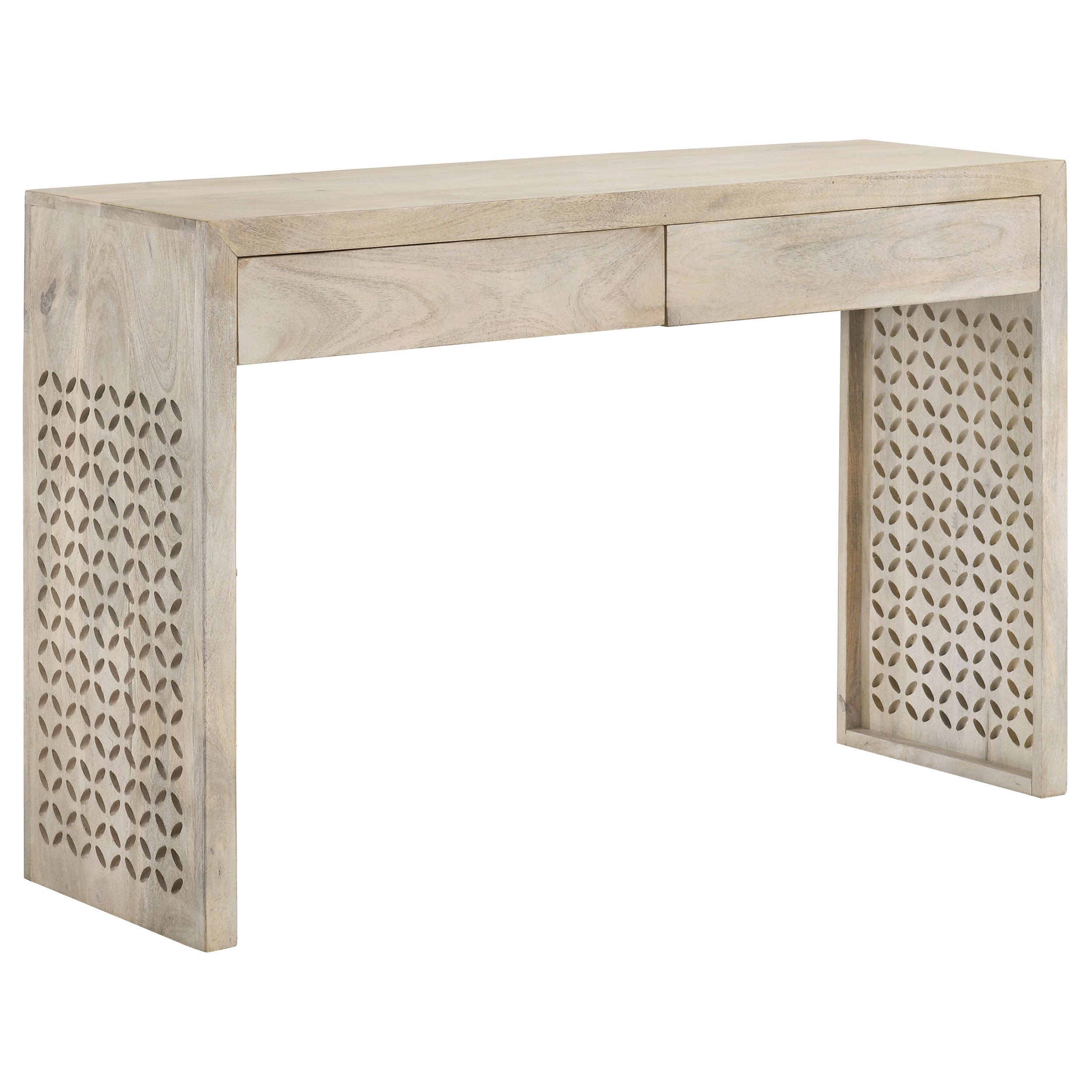 Rickman 2-drawer Wood Entryway Console Table White Washed-CoasterEssence