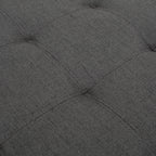 Upholstered Tufted Fabric Storage Ottoman