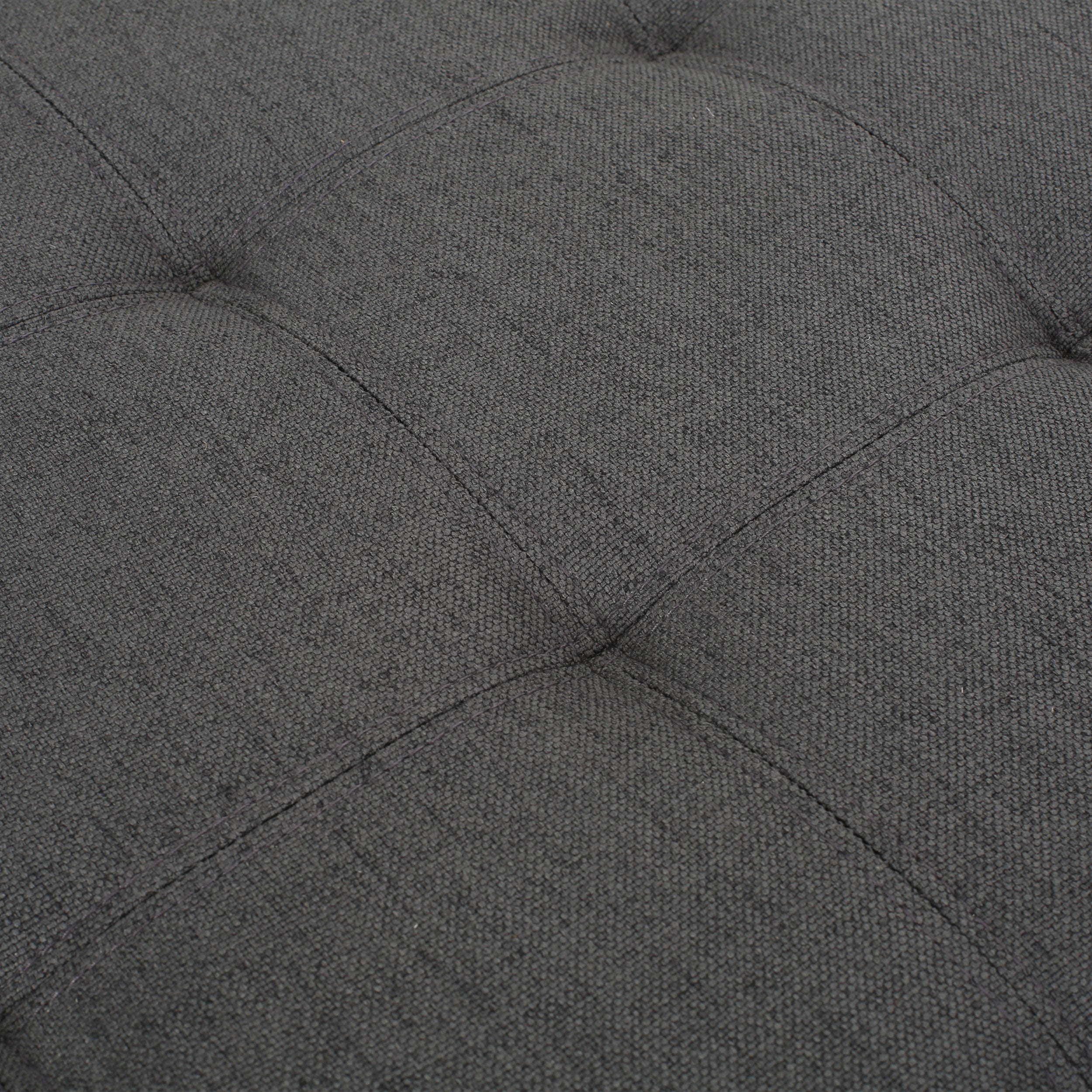Upholstered Tufted Fabric Storage Ottoman