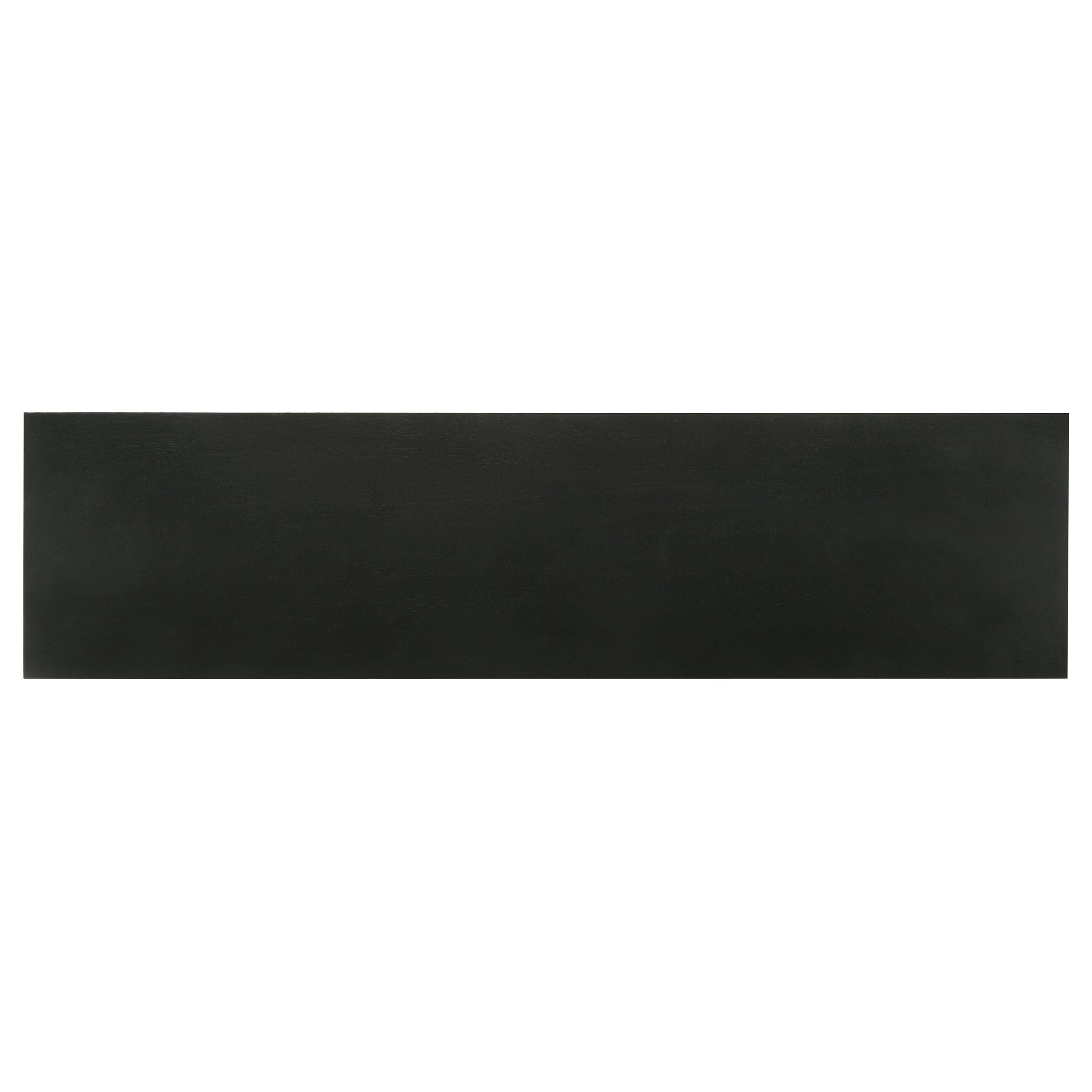 Riddell 4-door Wood Reeding Accent Cabinet Matte Black-