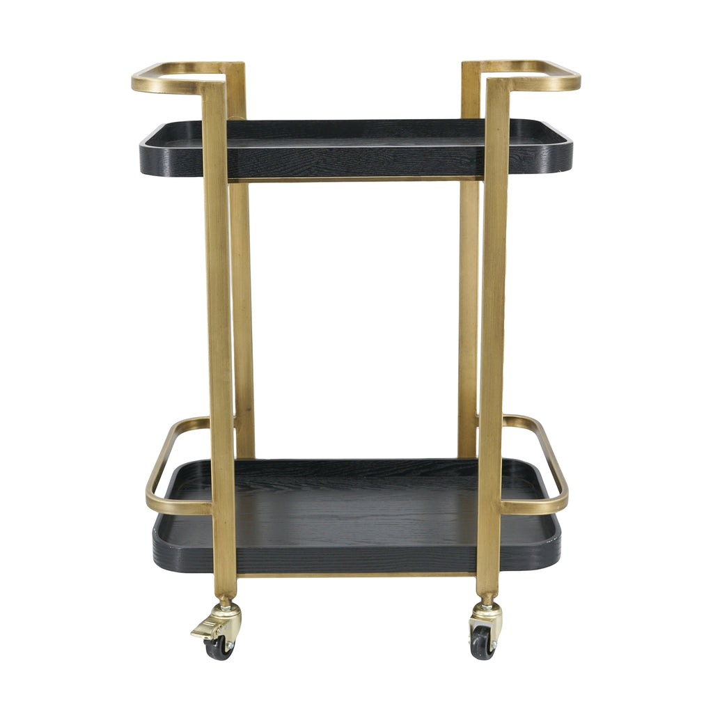 23.8x15.2x32.7" Metal Bar Cart