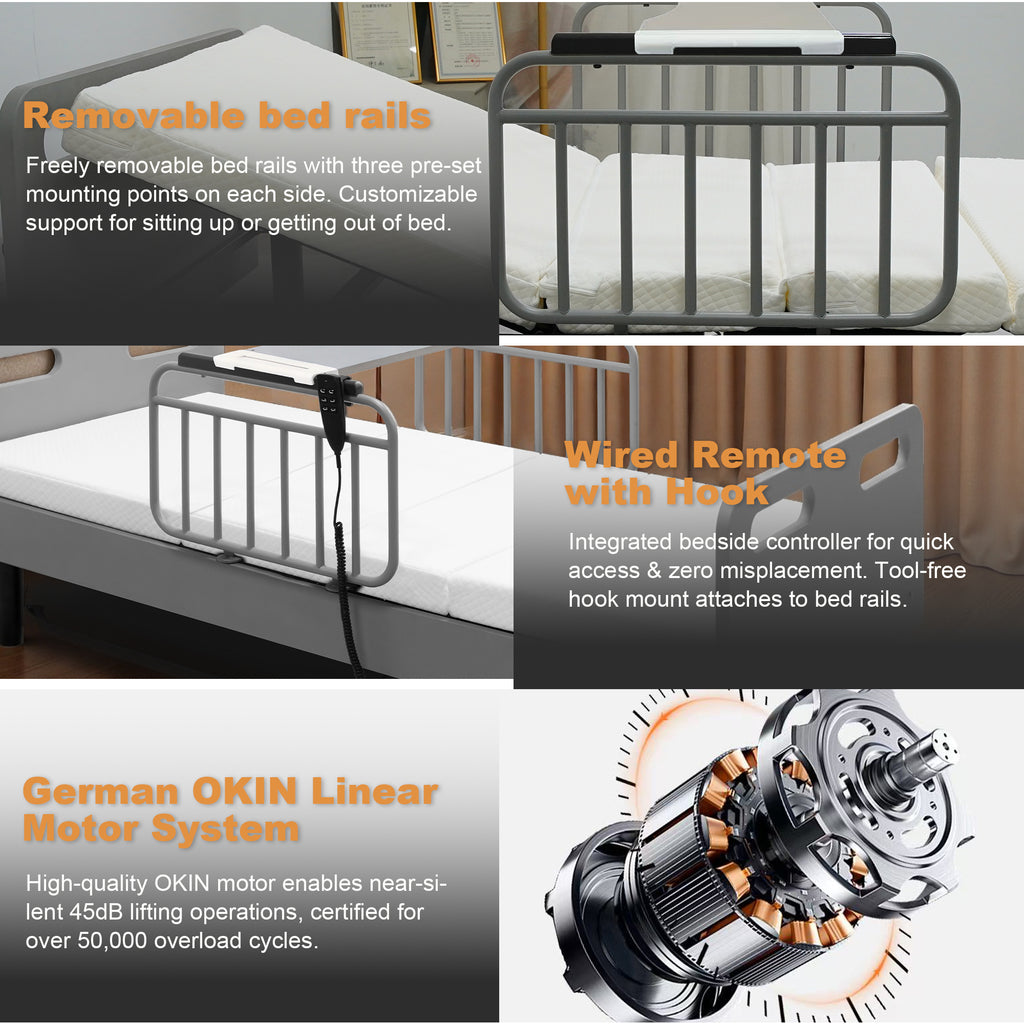 Electric Adjustable Hospital Bed for Home Use