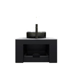 Dina 24" Bathroom Vanity & Sink, Floating Curved Edges