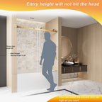 Frameless Single Sliding Shower Door 56-60"W x 60"H