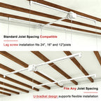 White Overhead Garage Storage Rack 4x8 FT for High Ceilings
