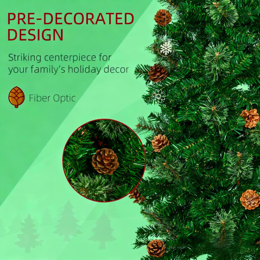 Slim Pine Needles Xmas Tree - 7.5 Foot Pencil Design