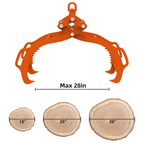 28-Inch Log Lifting Tongs with 4-Claw Heavy Duty Design