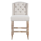 Vienna Contemporary Fabric Tufted Wingback Counter Stools
