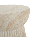 Outdoor Travertine Concrete Side Table