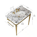 VICI 36" Bathroom Console Sink, Undermount Ceramic Vanity Basin