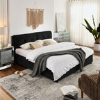 King Size Storage Upholstered Hydraulic Platform Bed