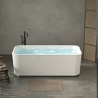 67" Rectangle Linear Acrylic Massage Whirlpool Bathtub