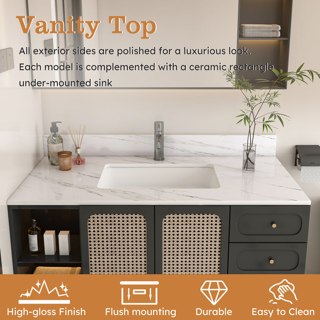 43 Inch Marble Vanity Top