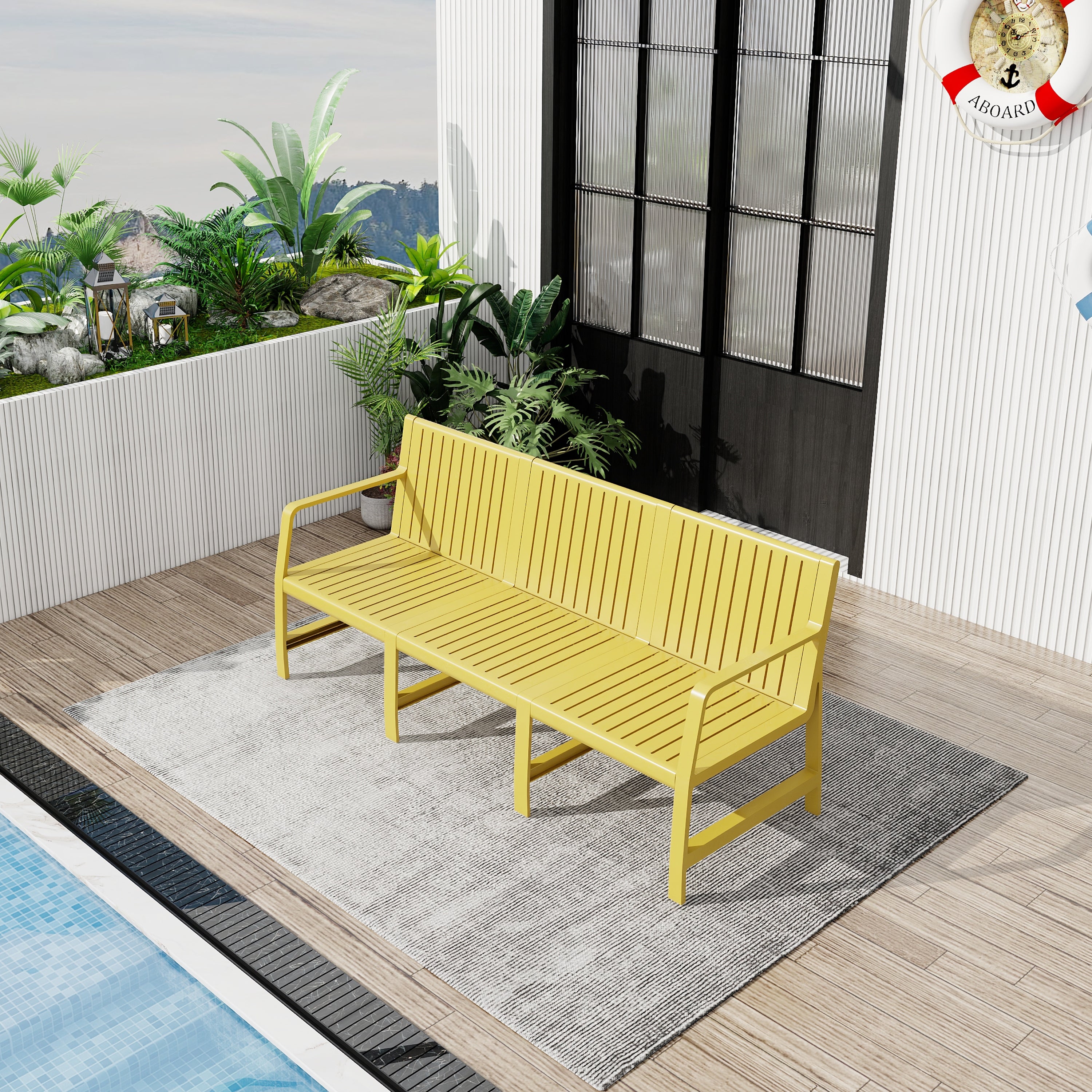 Summer 1-Piece Indoor/Outdoor 3-Seater Sofa