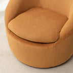 Winnie Modern Teddy Fabric Barrel Chair, 360° Swivel