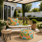 Outdoor Inflatable Ottoman 21"x21"x9"