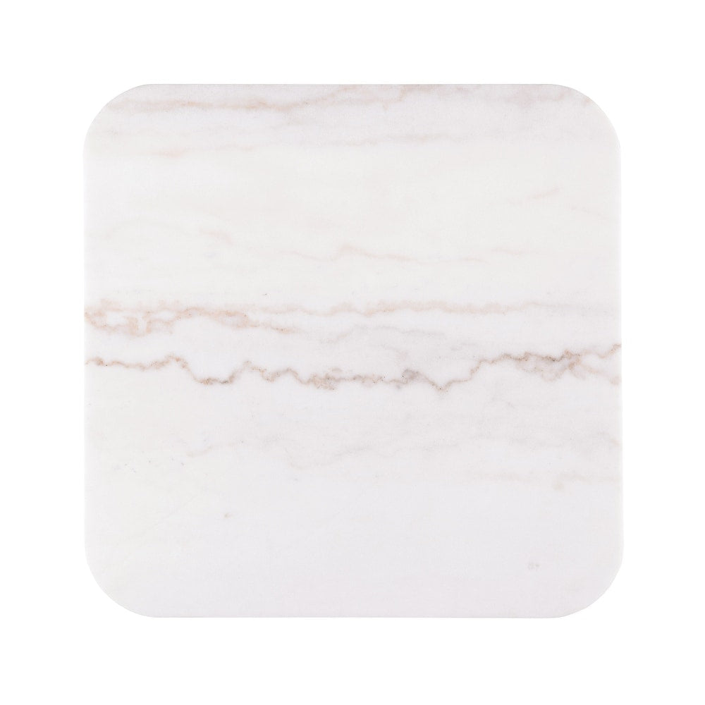 1pc Square Cocktail Table with Marble Top