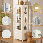71'' Freestanding Upholstered Display Cabinet