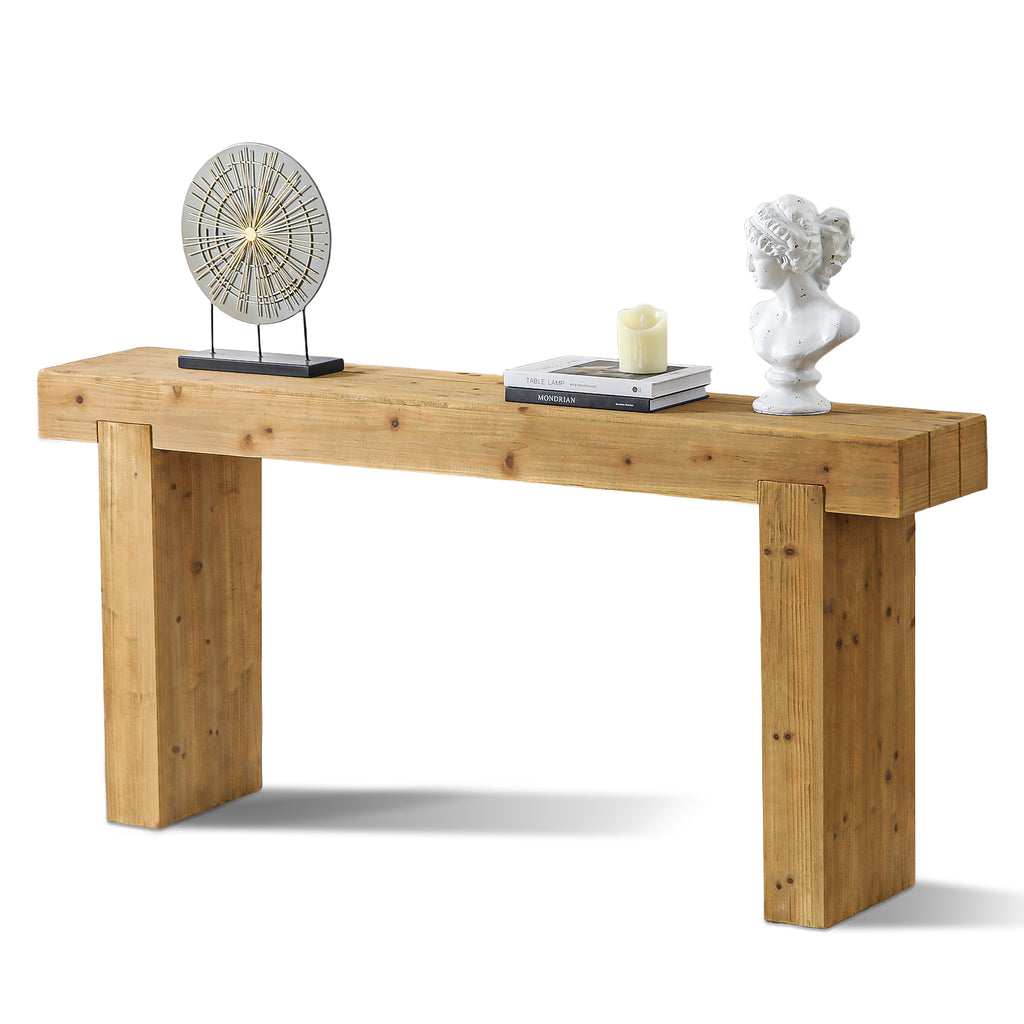63" Solid Wood Console Table