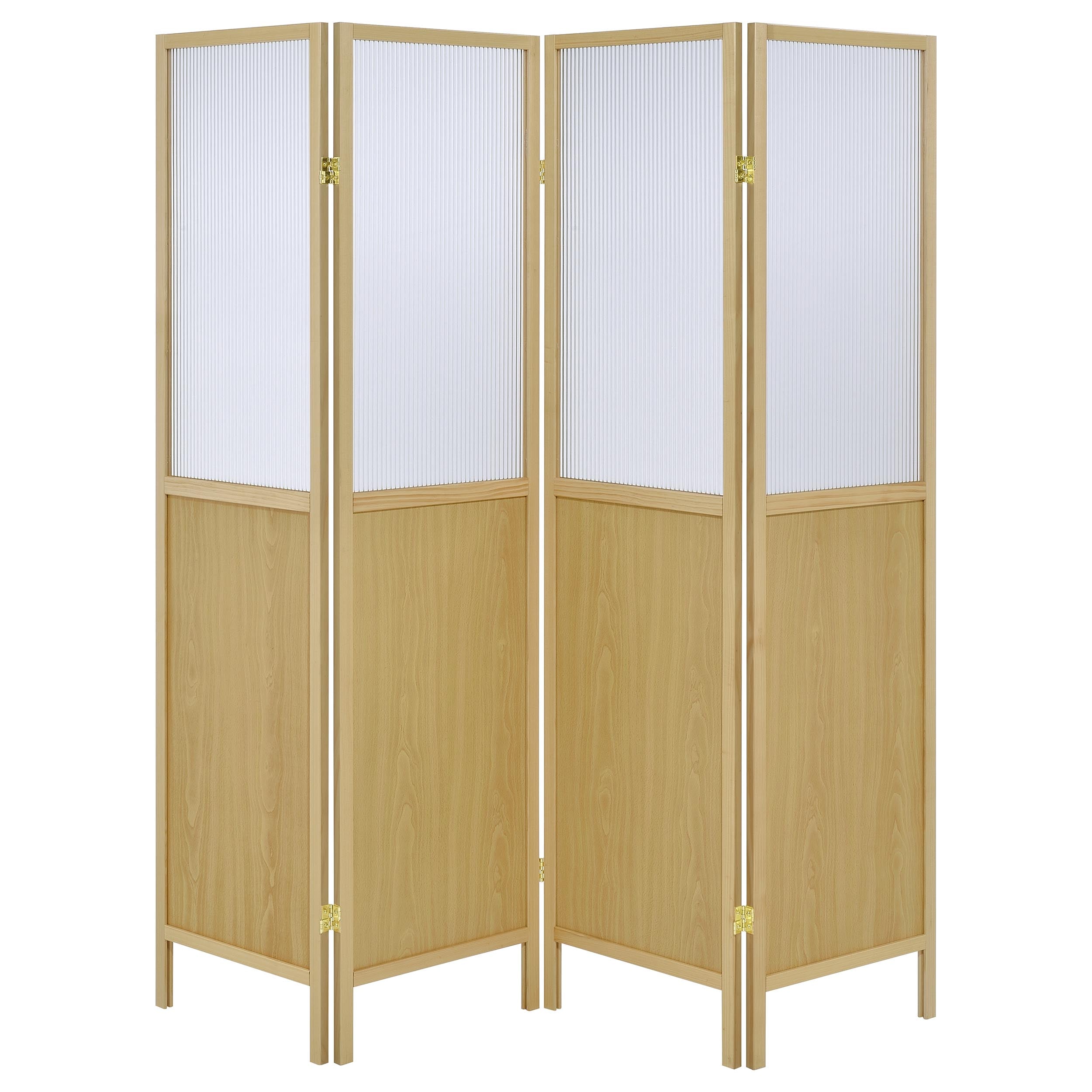 Mattison 4-Panel Room Divider Folding Shoji Screen Natural-