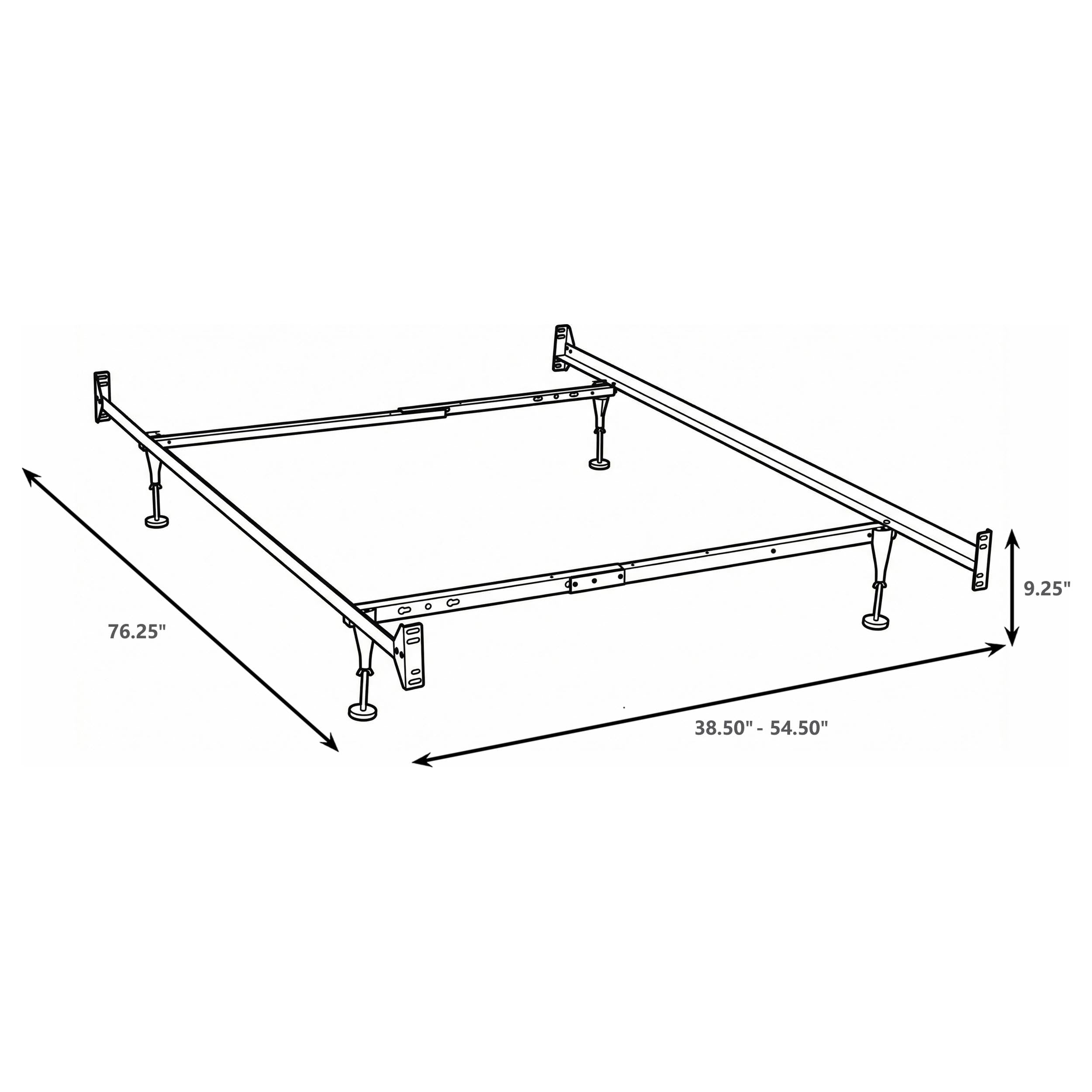 Esme Twin or Full Bed Frame Black (Headboard & Footboard)-CoasterSleep