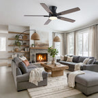 52" Modern Farmhouse Ceiling Fan with Dimmable Light