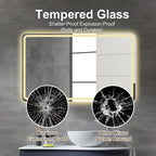 24X40 Inch LED Bathroom Mirror with Front Lights